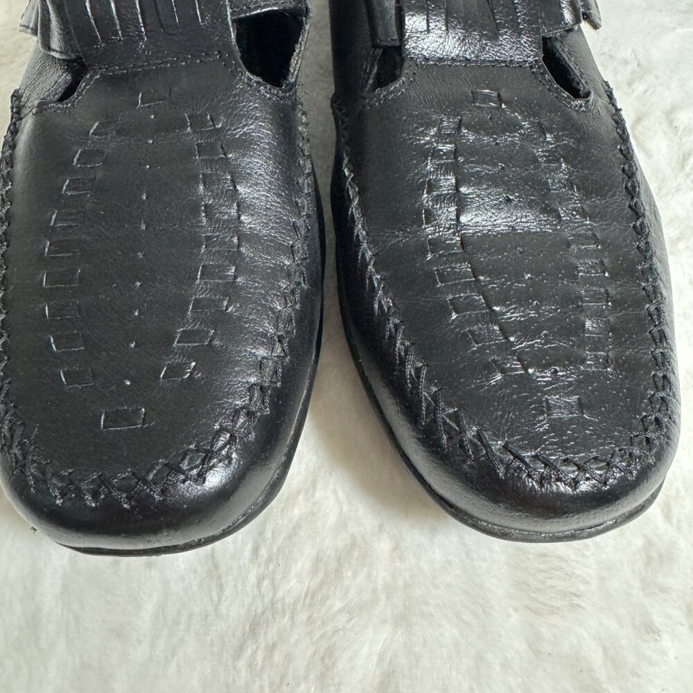 Dr. Scholl's E1P-01 Black Leather Slip On Loafer Women Size 9W - Picture 9 of 9